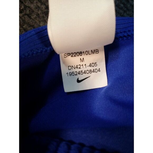 Nike Air Dri-Fit Swoosh Sports Bra Women Sz M Blue Padded DN4211-405 Workout - Picture 7 of 7